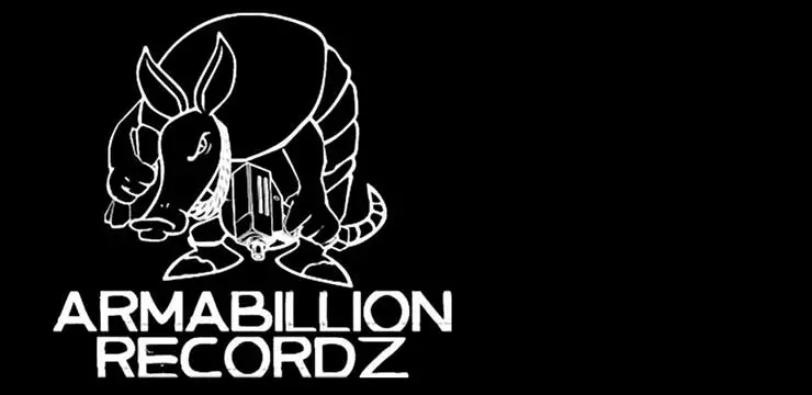 Armabillion recordz logo with the Uzi 