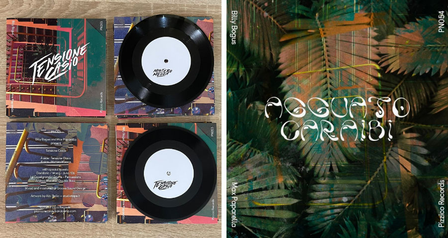 Billy Bogus's own Pizzico Records limited releases on 7"