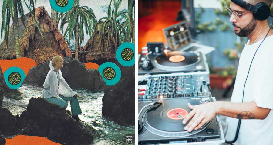 DJ Rico Herrera portrait and Excursion Vol.1 artwork collage