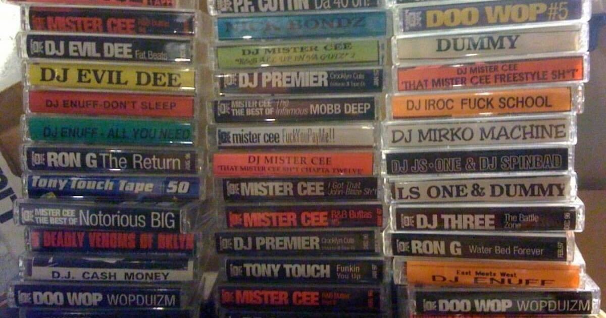 hip-hop mixtapes collection on original cassette tapes 