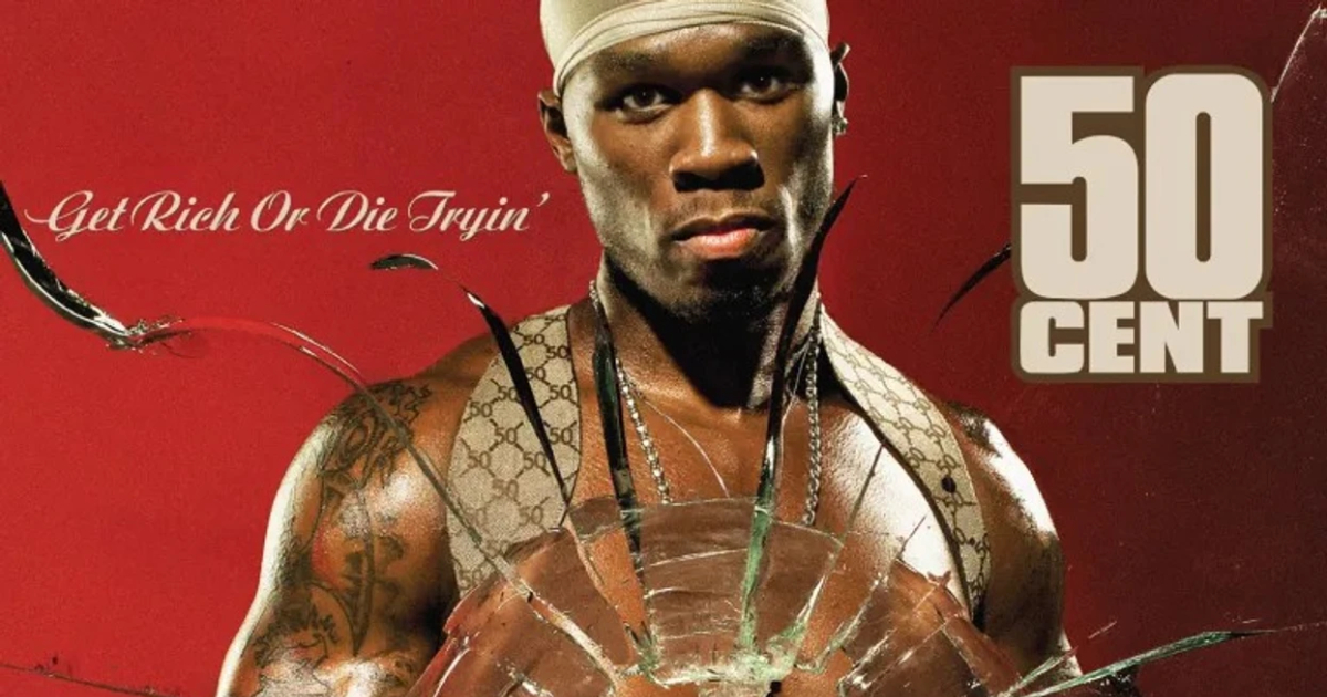 50 Cent's Album Cover Get Rich or Die Tryin', 2003