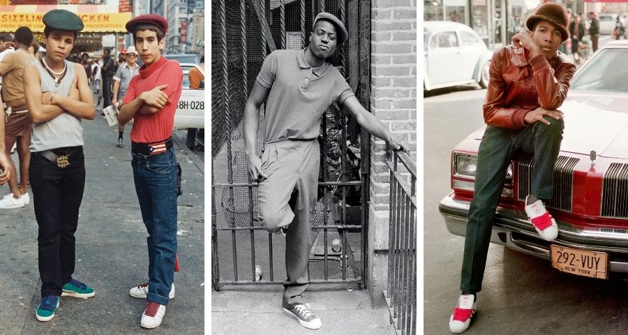 Innercity kids shots by Jamel Shabazz wearing sneakers and denim