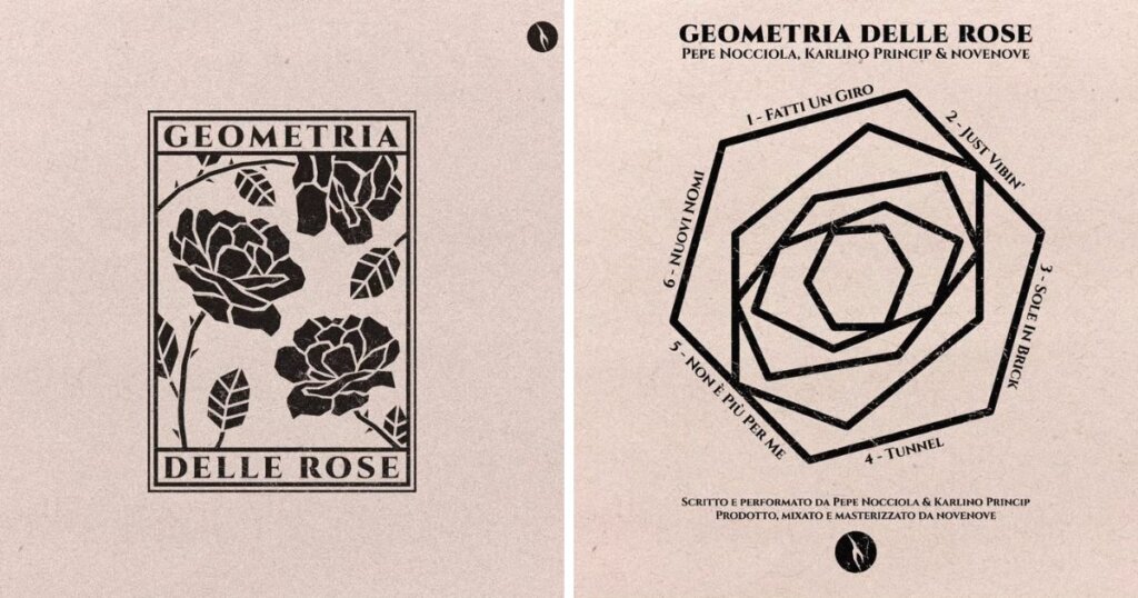 Karlino Princip, Pepe Nocciola, and novenove latest album, Geometria delle Rose 