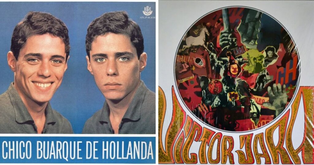 Chico Buarque and Victor Jara album covers